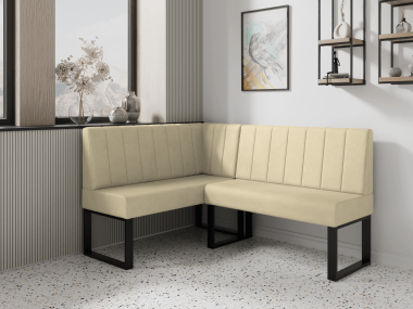 Narożnik kuchenny Madryt 130x170 kremowy welur