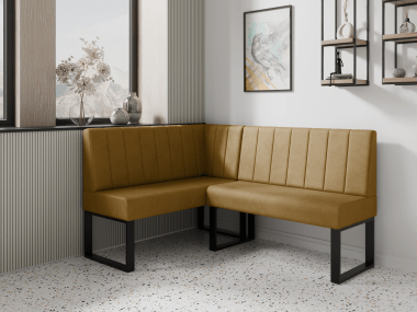 Narożnik kuchenny Madryt 140x200 musztardowy welur