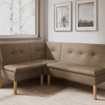 Narożnik kuchenny Paris 140x200 jasnobrązowy welur