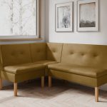 Narożnik kuchenny Paris 140x200 musztardowy welur