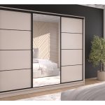 Szafa przesuwna Kashi 250 cm z lustrem kaszmir