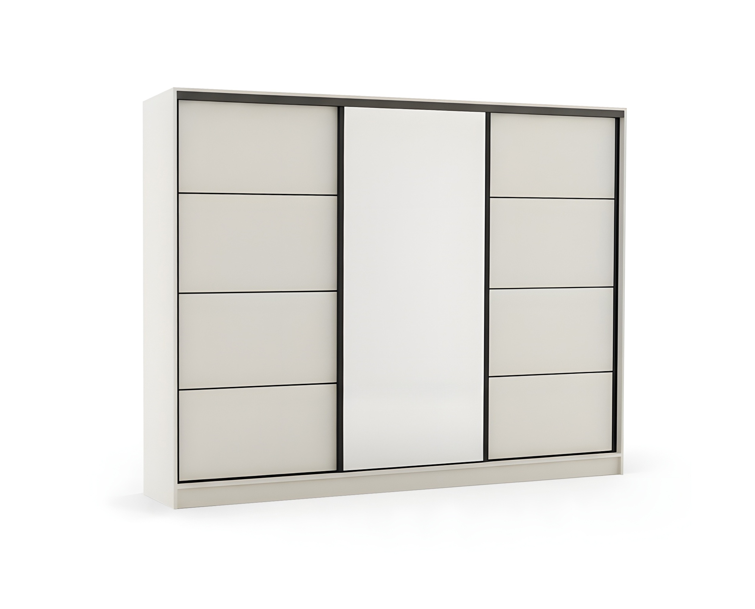 Szafa przesuwna Kashi 250 cm z lustrem kaszmir