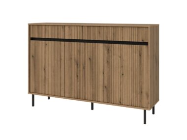 Komoda Osaka trzydrzwiowa z szufladami dąb evoke