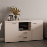 Komoda Rumba dwudrzwiowa z szufladami beż piaskowy