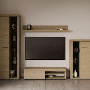 Nowoczesna meblościanka Rumba dąb olejowany