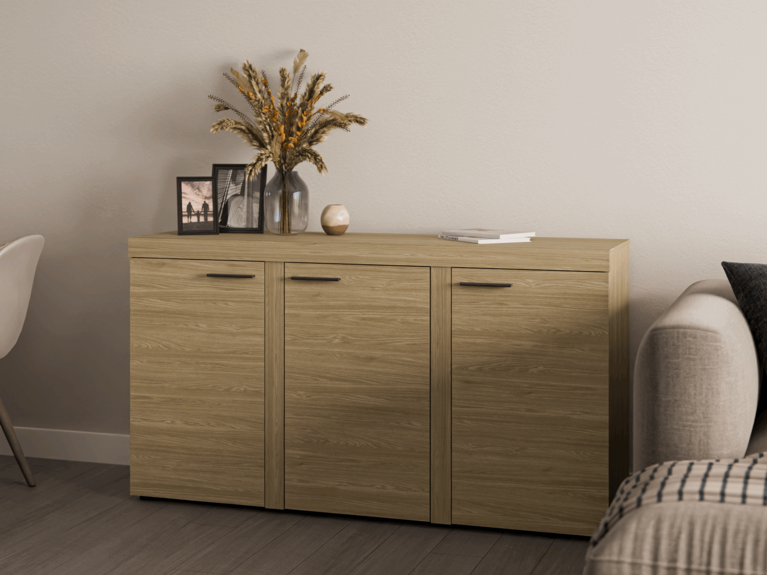 Komoda Rumba trzydrzwiowa dąb olejowany