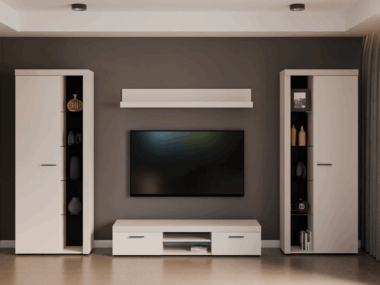 Nowoczesna meblościanka Rumba XL beż piaskowy