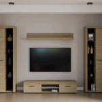 Nowoczesna meblościanka Rumba XL dąb olejowany