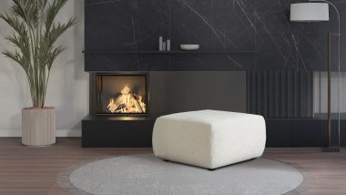 Pufa Lambi kremowa boucle