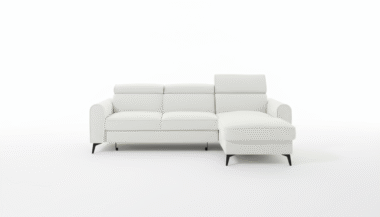 Narożnik z funkcją spania Bello uniwersalny L-kształtny z pojemnikiem na pościel kremowy szenil