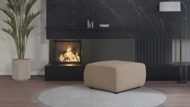 Pufa Lambi beżowa boucle