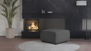 Pufa Lambi szara boucle