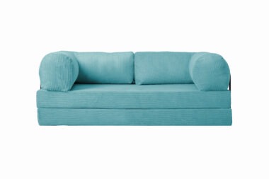 Kanapa piankowa Foamy z funkcją spania turkusowy sztruks