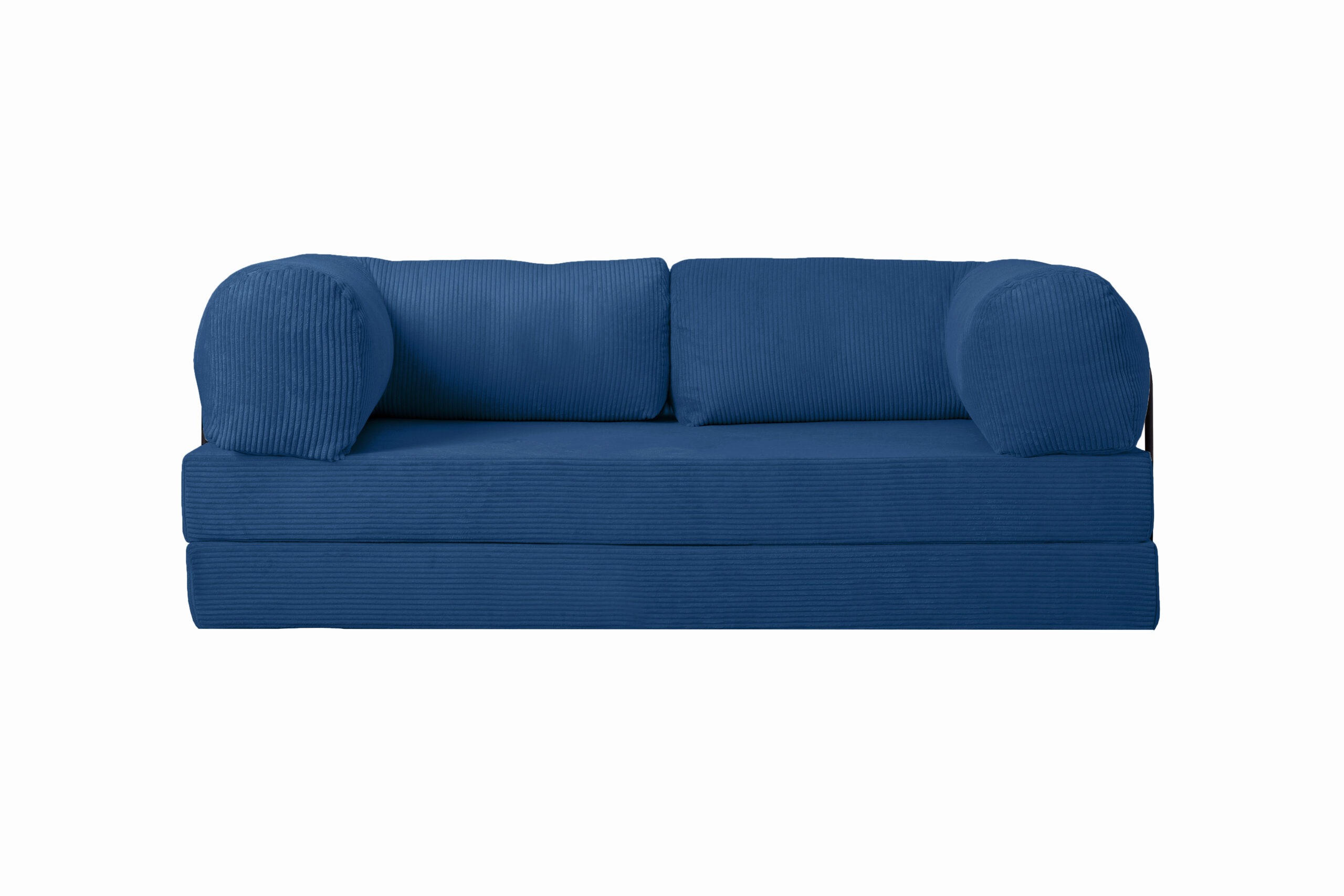 Kanapa piankowa Foamy z funkcją spania niebieski sztruks