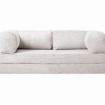 Kanapa piankowa Foamy z funkcją spania kremowy sztruks