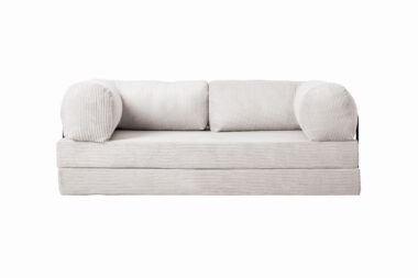 Kanapa piankowa Foamy z funkcją spania kremowy sztruks