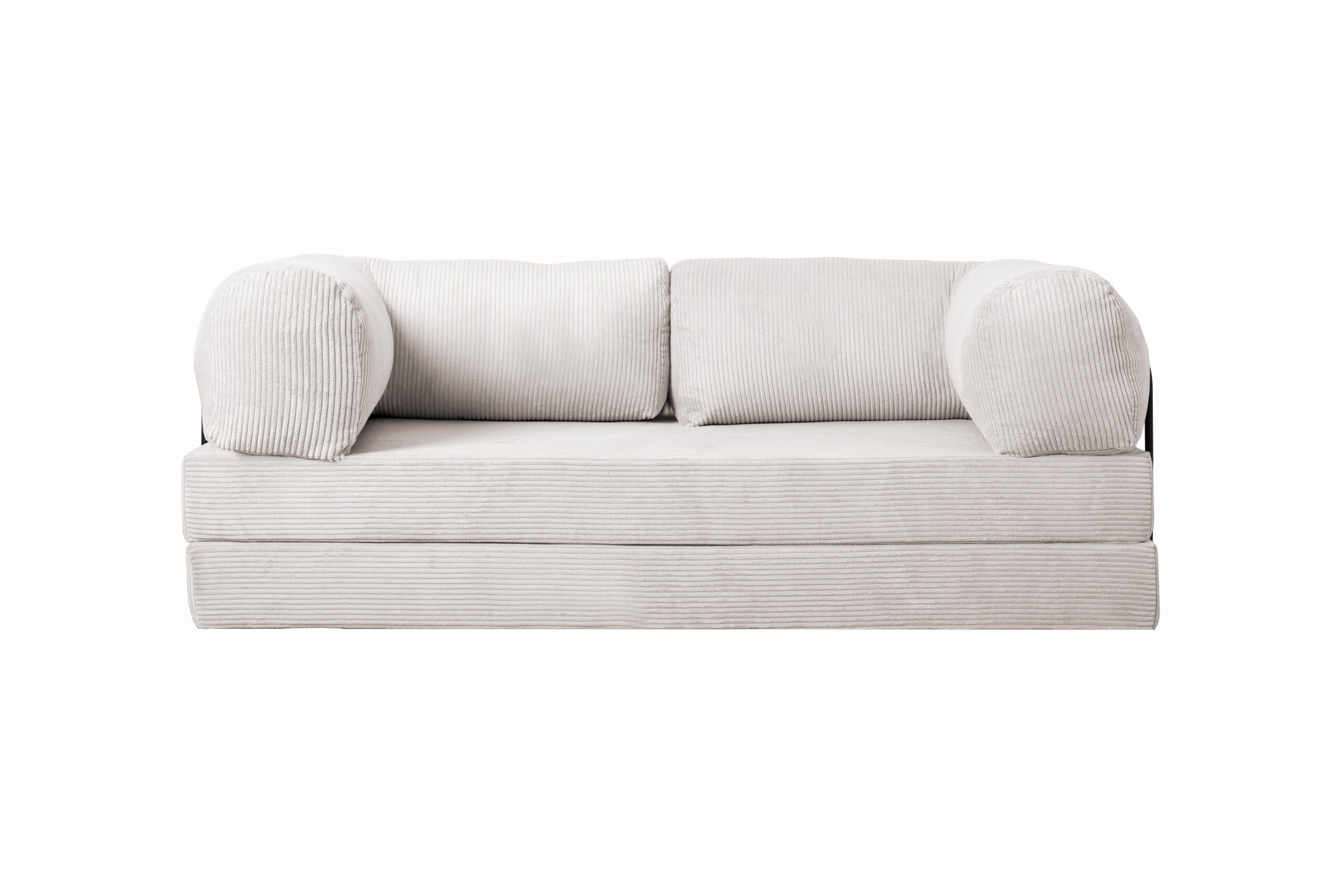 Kanapa piankowa Foamy z funkcją spania kremowy sztruks