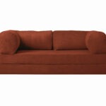 Kanapa piankowa Foamy z funkcją spania rudy sztruks