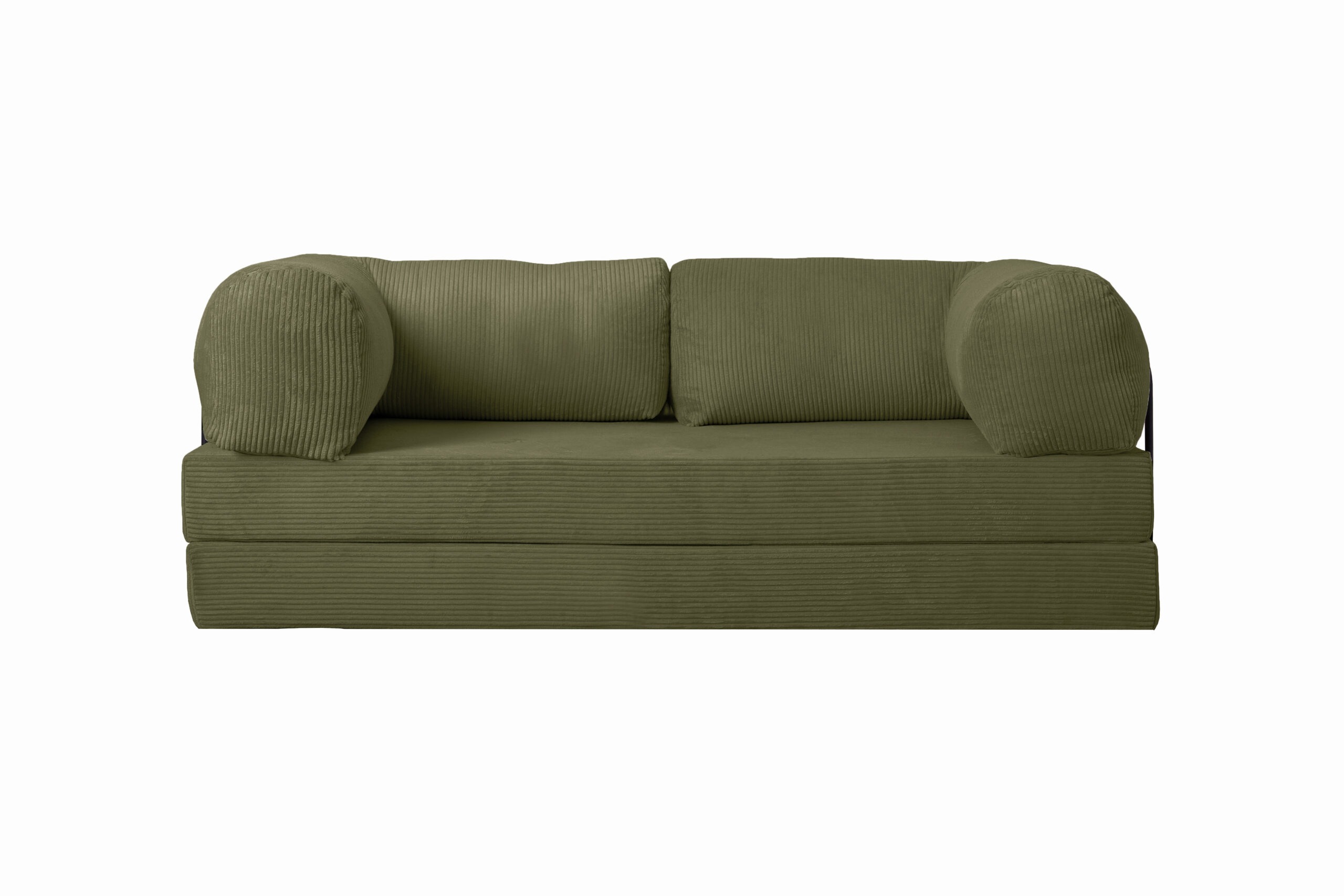 Kanapa piankowa Foamy z funkcją spania khaki sztruks