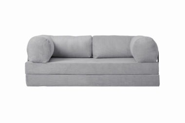 Kanapa piankowa Foamy z funkcją spania szary sztruks