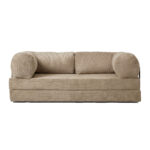 Kanapa piankowa Foamy z funkcją spania beżowy sztruks