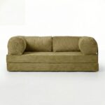 Kanapa piankowa Foamy z funkcją spania pistacjowy sztruks