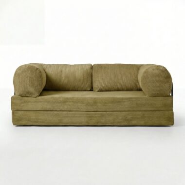 Kanapa piankowa Foamy z funkcją spania pistacjowy sztruks