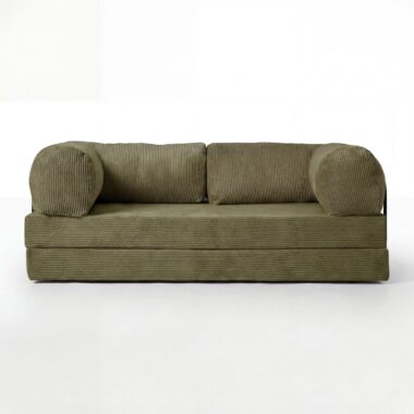 Kanapa piankowa Foamy z funkcją spania khaki sztruks