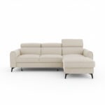 Narożnik z funkcją spania Bello uniwersalny L-kształtny z pojemnikiem na pościel beżowy szenil