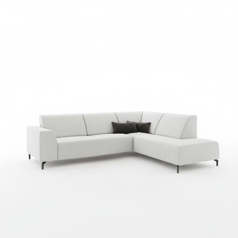 Narożnik Eternis prawy L-kształtny kremowy szenil