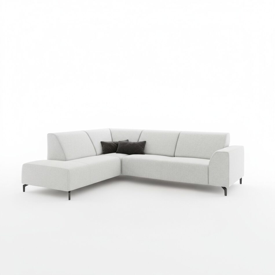 Narożnik Eternis lewy L-kształtny kremowy szenil