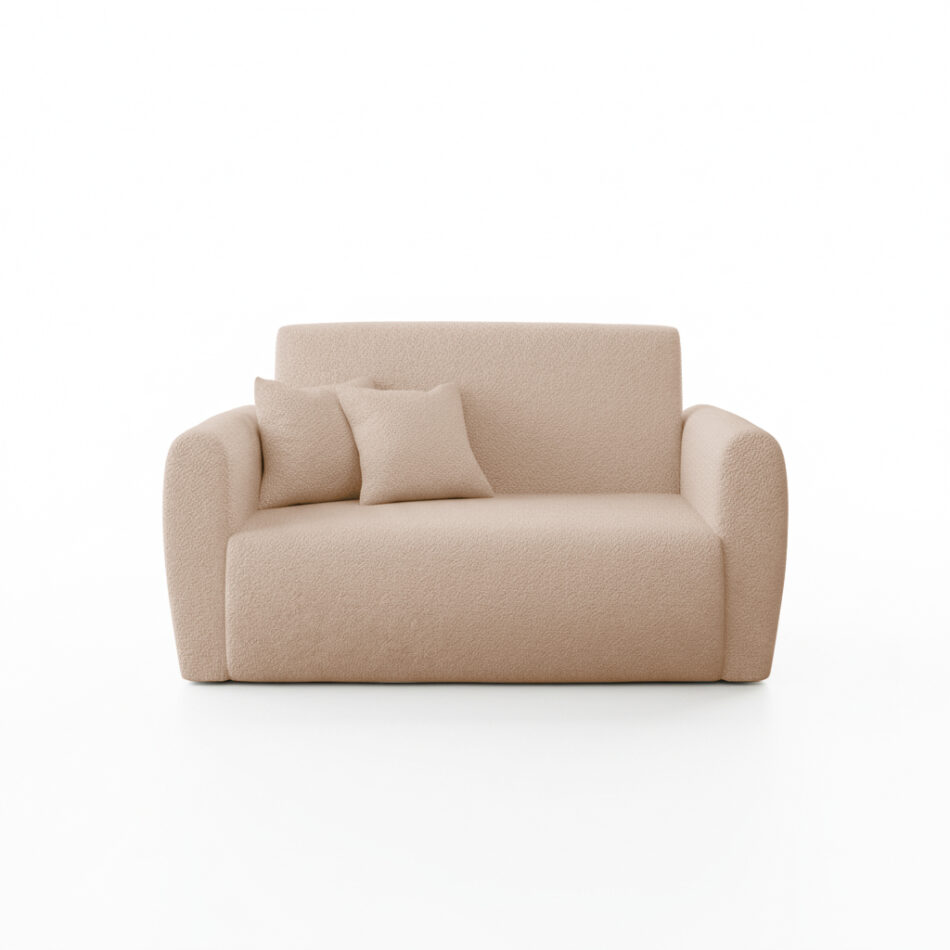 Amerykanka z funkcją spania Lana z pojemnikiem na pościel beżowa boucle