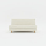 Wersalka z funkcją spania Luna z pojemnikiem na pościel kremowy sztruks