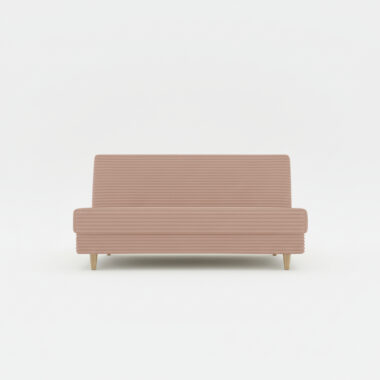 Wersalka z funkcją spania Luna z pojemnikiem na pościel beżowy sztruks