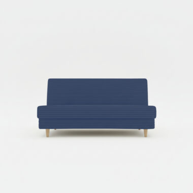 Wersalka z funkcją spania Luna z pojemnikiem na pościel granatowy sztruks