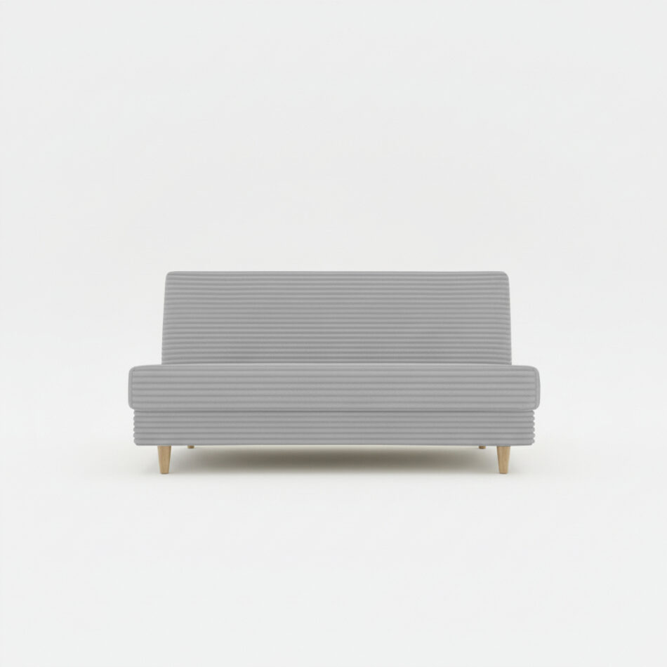 Wersalka z funkcją spania Luna z pojemnikiem na pościel szary sztruks