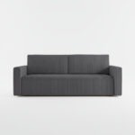 Kanapa z funkcją spania Mimir z pojemnikiem na pościel grafitowy sztruks