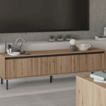 Duża Szafka RTV Osaka dąb evoke z trzema szufladami