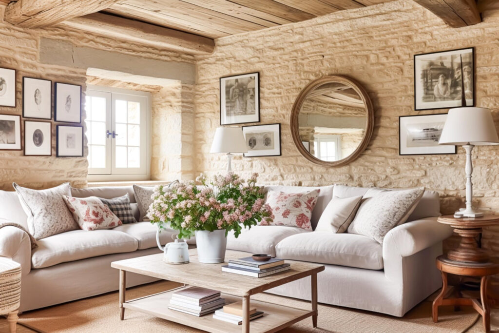 Salon w stylu prowansalskim