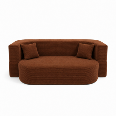 Sofa piankowa Ova z funkcją spania miedziany sztruks