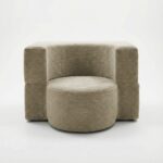 Fotel piankowy Arc beżowy sztruks