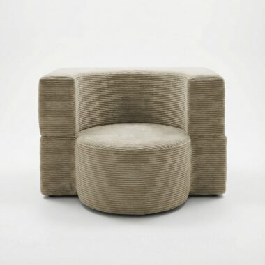 Fotel piankowy Arc beżowy sztruks