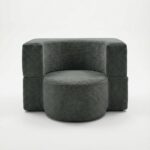 Fotel piankowy Arc szary sztruks