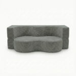Sofa piankowa Arc z funkcją spania szary sztruks