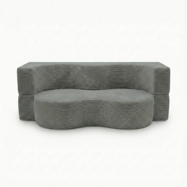 Sofa piankowa Arc z funkcją spania szary sztruks