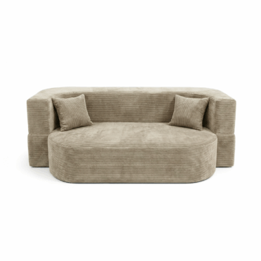 Sofa piankowa Ova z funkcją spania beżowy sztruks