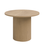 Okrągły stół do jadalni Ovalio ryflowana podstawa dąb Cremona