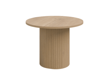 Okrągły stół do jadalni Ovalio ryflowana podstawa dąb Cremona