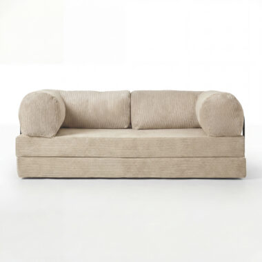 Kanapa piankowa Foamy z funkcją spania kremowy sztruks